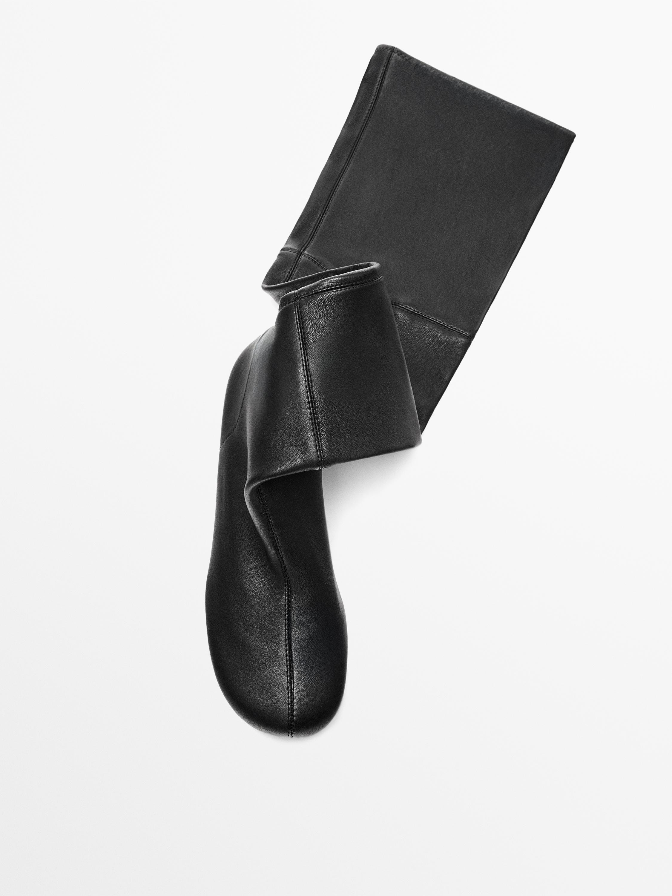 Stretch high-heel boots